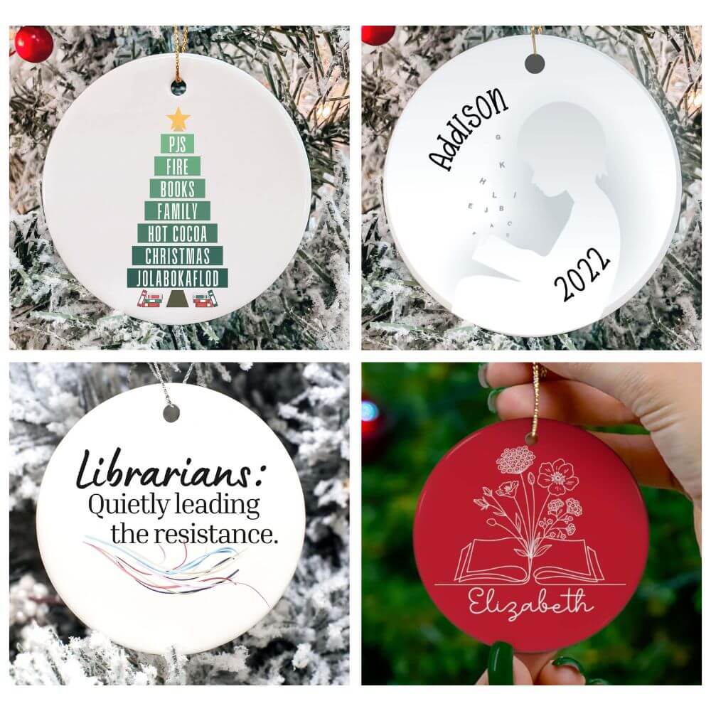 Literary Christmas Ornaments and Decorations for Book Lovers