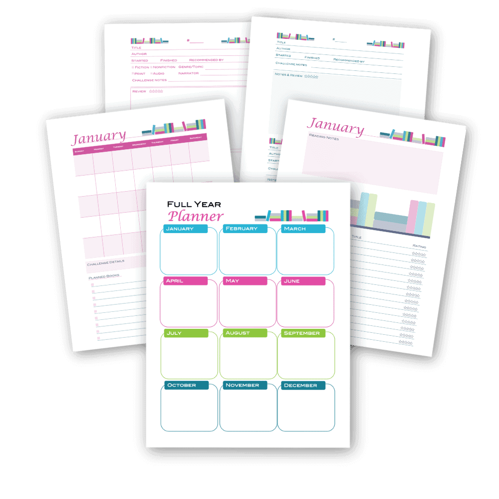 Preview of yearly and monthly planning sheets