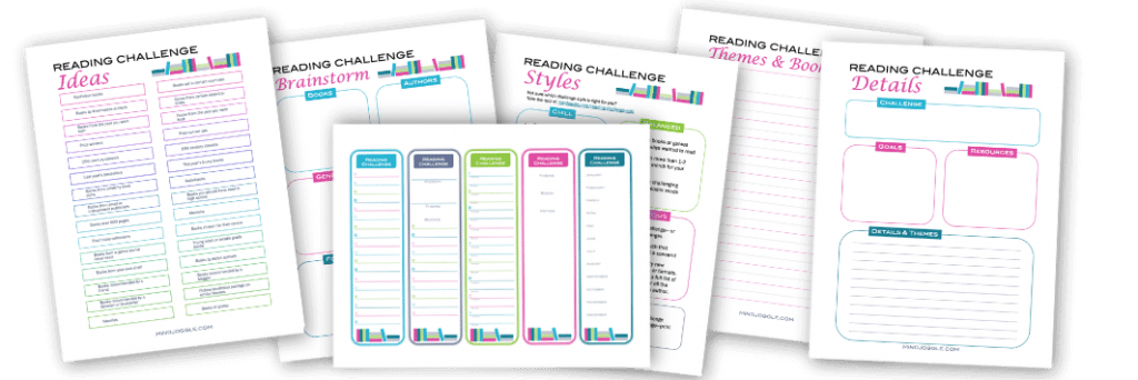 Preview of Reading Challenge Bundle pages