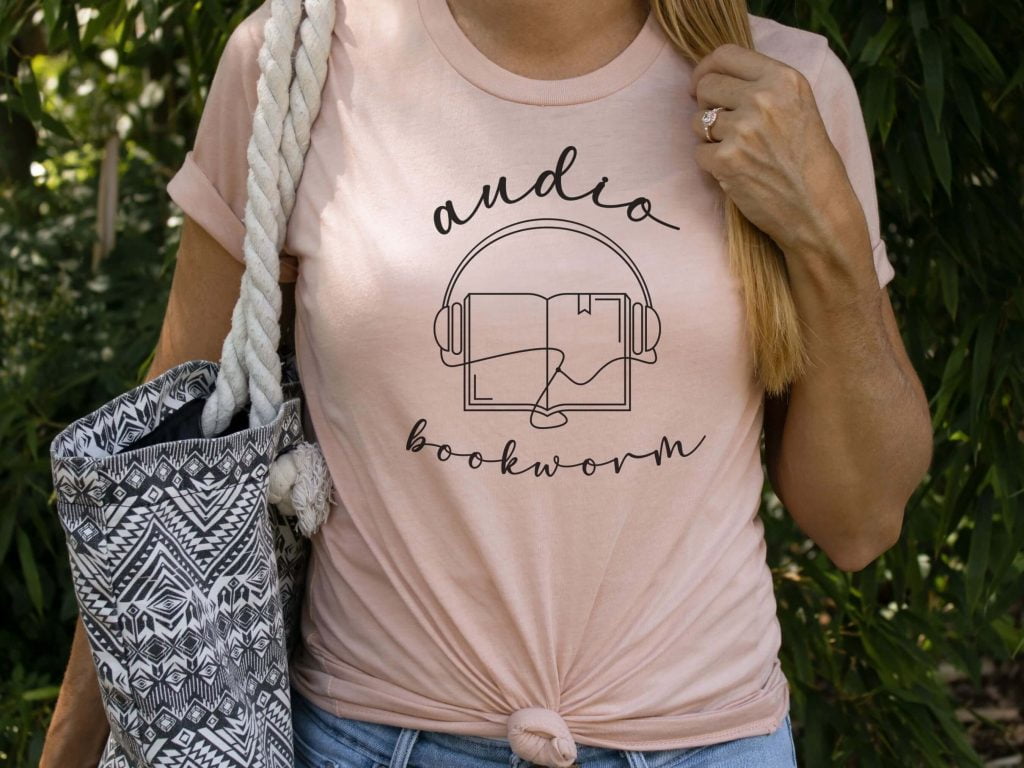 Audio bookworm t-shirt