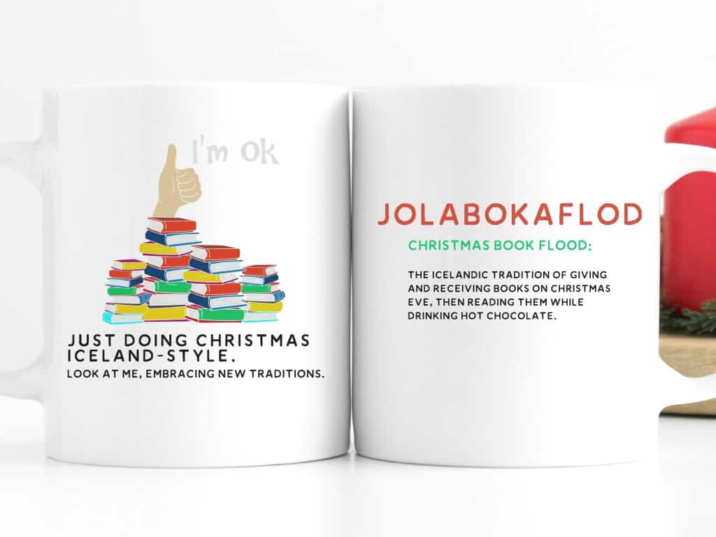 Funny Jolabokaflod mug